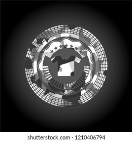 shirt icon inside grey camo texture