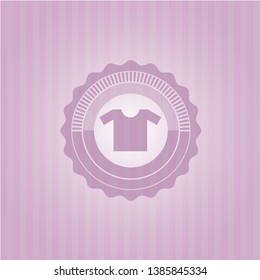 shirt icon inside retro style pink emblem