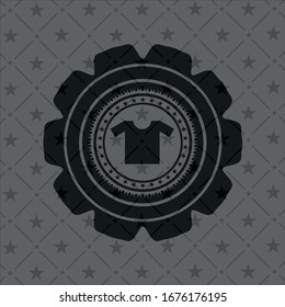 shirt icon inside retro style black emblem