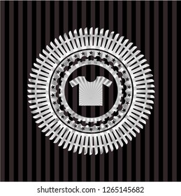 shirt icon inside silver badge