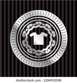 shirt icon inside silver emblem