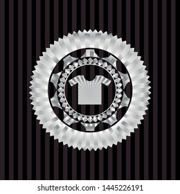 shirt icon inside silvery emblem