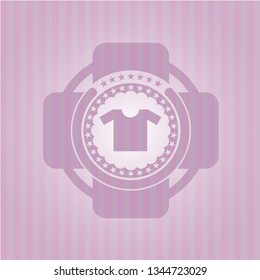 shirt icon inside vintage pink emblem