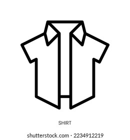 shirt icon. Line Art Style Design Isolated On White Background
