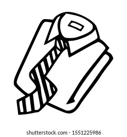 Shirt icon, logo, symbol, sign. Template isolated on white background. 2D simple flat Style graphic design. Black and white color. Can be used for any purposes Vector EPS10