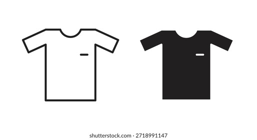 Shirt icon for mobile app, editable designs