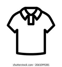Shirt icon on white background. Linear style sign for mobile concept and web design. Vector Illustration