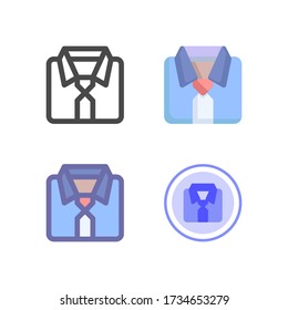 shirt icon pack isolated on white background. for your web site design, logo, app, UI. Vector graphics illustration and editable stroke. EPS 10.