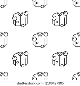 shirt icon pattern. Seamless shirt pattern on white background.
