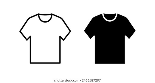 Shirt-Icon-Set. für mobiles Konzept und Webdesign. Vektorillustration