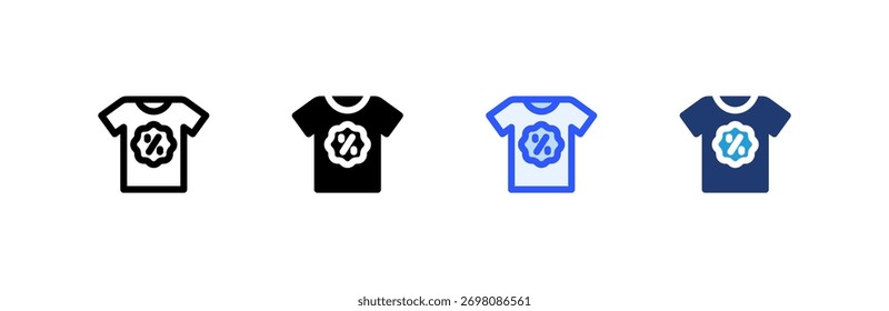 Shirt-Symbol setzen mehrere Stil-Sammlung. Vektorgrafik.