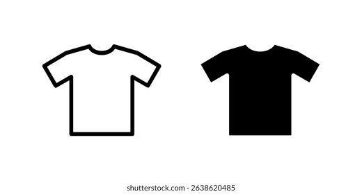Shirt icon set. Suitable for e-commerce websites, fashion apps, and online shopping platforms. Symbol of tops, fashion, style, and garment.
