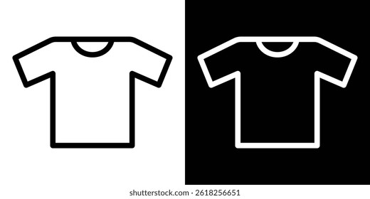 Shirt icon shape graphic simple plain clipart symbol. thin line outline art