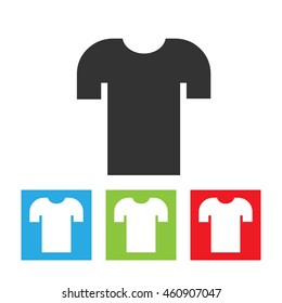 Shirt icon. Simple abstract logo of shirt without sleeves on white background. Flat vector illustration.