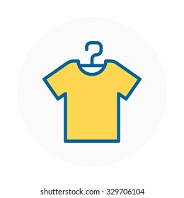 Shirt icon suitable for info graphics, websites and print media. Colorful vector, flat icon, clip art.