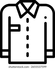 ícone da camisa. Design De Estilo Linear Fino Isolado Em Plano De Fundo Branco