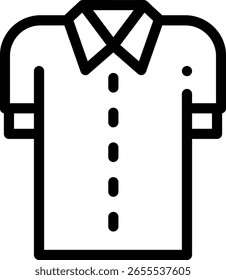 ícone da camisa. Design De Estilo Linear Fino Isolado Em Plano De Fundo Branco