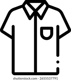 shirt icon. Thin Linear Style Design Isolated On White Background