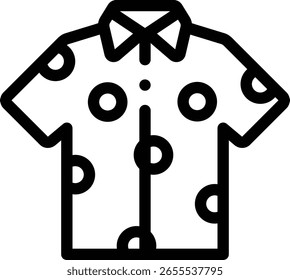 Icono de la camisa. Diseño De Estilo Lineal Delgado Aislado Sobre Fondo Blanco