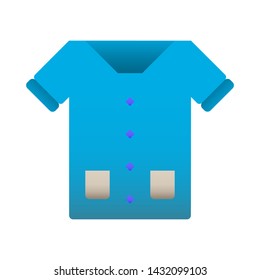 shirt  icon vector with blue gradient for shops and stores concept