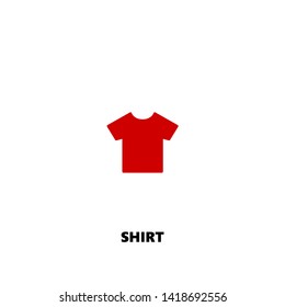 shirt icon. shirt vector design. sign design. red color