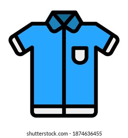 Icono de camiseta en estilo de línea rellena para cualquier proyecto, uso para presentación de aplicación móvil del sitio web