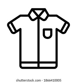 Icono de camiseta en estilo de línea para cualquier proyecto, uso para presentación de aplicación móvil del sitio web