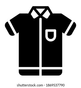 Icono de camiseta en estilo sólido para cualquier proyecto, uso para presentación de aplicación móvil del sitio web