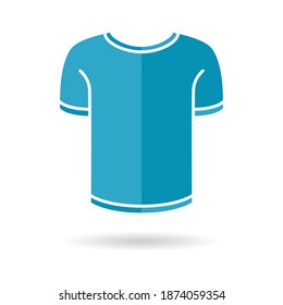 Shirt icon vector with shadow illustration