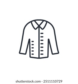 Shirt icon. vector.Editable stroke.linear style sign for use web design,logo.Symbol illustration.