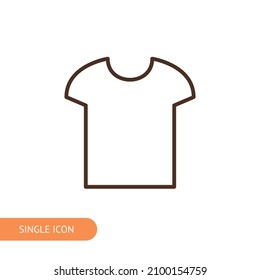 Icono de la camiseta para diseño web, menú, aplicación, afiche, anuncios, postal y revista