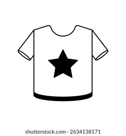 Icono de camisa con fondo blanco Vector Ilustración de stock