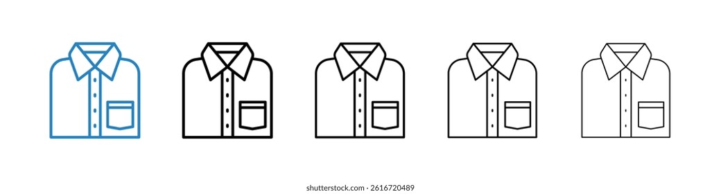 Shirt icons collection vectors for web ui