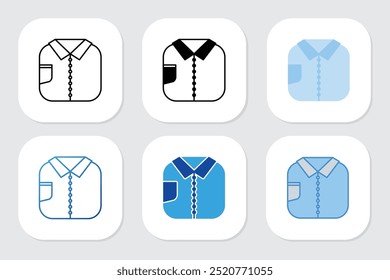 shirt icons with various design styles