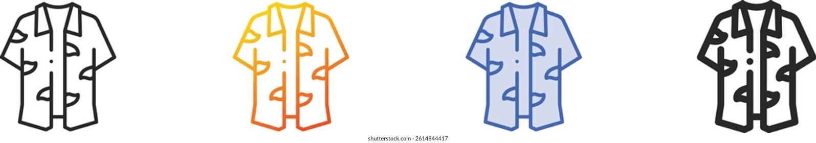 shirt icon.Thin Linear, Gradient, Blue Stroke and bold Style Design Isolated On White Background