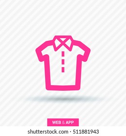 Shirt isolated linear icon for websites minimalistic flat design