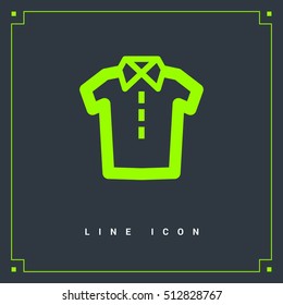 Shirt isolated linear icon for websites minimalistic flat design