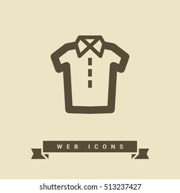 Shirt isolated linear icon for websites minimalistic flat design
