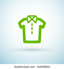 Shirt isolated linear icon for websites minimalistic flat design