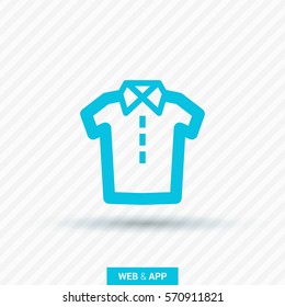 Shirt isolated linear icon for websites minimalistic flat design