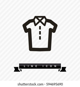 Shirt isolated linear icon for websites minimalistic flat design