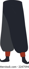 Shirt kurta technical fashion illustration with short sleeves, Flat Indian shalwar kameez apparel outerwear template. Indian Kurta and Pajama Front Side. Women men Panjabi mockup vector illustration.