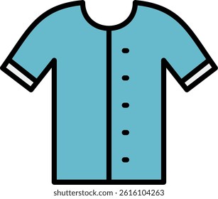 Shirt Line Filled Vector Icon Design