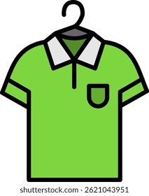 Shirt Line Filled Vector Icon Design