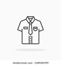 Shirt line icon. Editable stroke and pixel perfect. Can be used for digital product, presentation, print design and more.