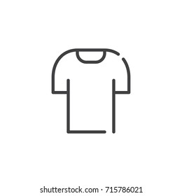 Ð¡lean Shirt Line Icon, Outline Vector Sign, Linear Style Pictogram Isolated On White. Symbol, Logo Illustration. Editable Stroke