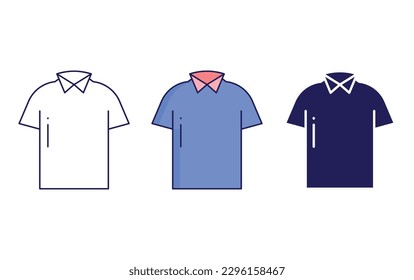 shirt line and solid illustration icon