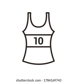 shirt line style icon design, Basketball sport hobby competition and game theme Vector illustration