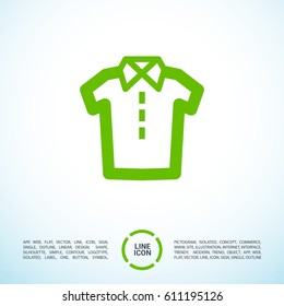 Shirt line vector icon