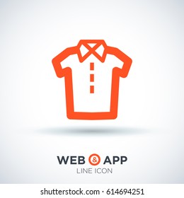 Shirt line vector icon